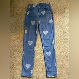 Heart blue jeans
